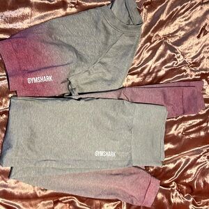Ombré Heather Gray and Pink Gymshark Set (S,M) 💗💪
